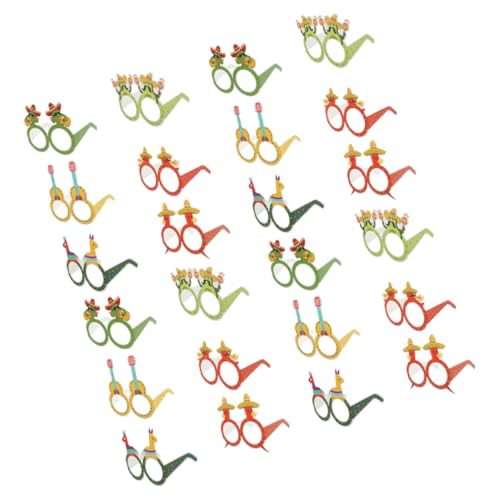 Vaguelly 24 Stück Teiliges Mexikanisches Foto-requisiten Bunte Partybrillen für Geburtstagsfeier Mexikanische Dekoration Sommerlich Leicht und Vielseitig Vaguelly 24 Stück Teiliges Mexikanisches Foto-requisiten Bunte Partybrillen für Geburtstagsfeier Mexikanische Dekoration Sommerlich Leicht und Vielseitig von Vaguelly