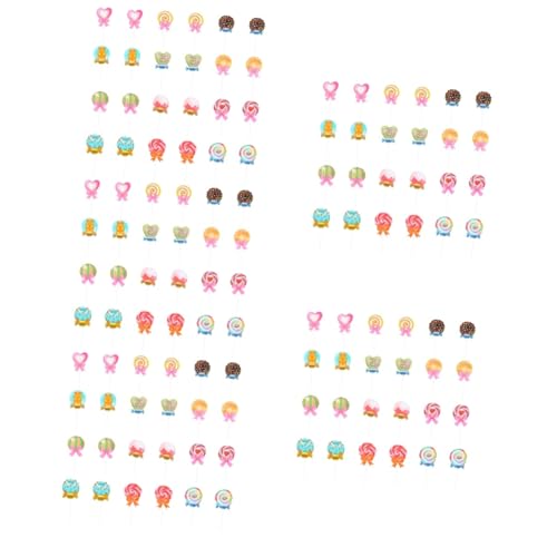 Vaguelly 240 Stk Lollipop-Karte Süßigkeiten-Kuchen-Dekoration Hochzeits-Cupcake-Topper Geburtstagskuchen Lutscher Papierbecher hochzeitsdeko Obstdekor selber machen kreative Kuchenpicks von Vaguelly