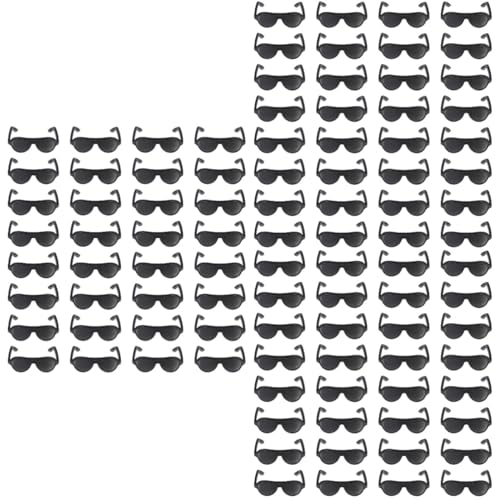 Vaguelly 240 Stück Mini Sonnenbrillen Simulierte Brillen Spielzeug Mini Kunststoff Sonnenbrillen Kunststoff Brillen Puppen DIY Dekorationszubehör Puppen Dressing Sonnenbrillen von Vaguelly