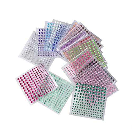 Vaguelly 24Blätter Selbstklebende Aufkleber für Gesicht und Körper Farbige Strasssteine für Make Up Nail Art und Bastelprojekte für Karneval Feiern und Dekorationen Vaguelly 24Blätter Selbstklebende Aufkleber für Gesicht und Körper Farbige Strasssteine für Make Up Nail Art und Bastelprojekte für Karneval Feiern und Dekorationen von Vaguelly