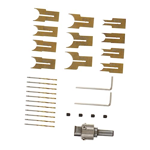 Vaguelly 24Stücke Buddha Perlen Werkzeugset Holzbohrer Kit für Präzise Schmuckherstellung Ringbohrer Fräser für DIY Holzperlen für Bastelprojekte von Vaguelly