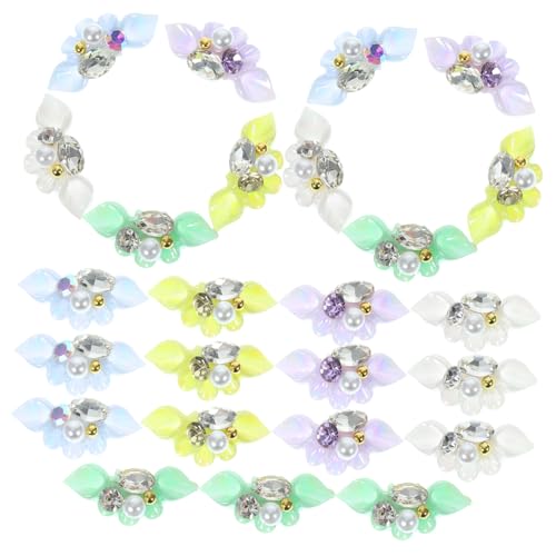 Vaguelly 25 Stück Blumen Nagel Charms Dekorative Nail Art Zubehör für Acrylnägel Langlebig und Widerstandsfähig für Diy und Professionelle Nageldesigns von Vaguelly