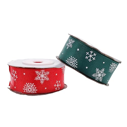 Vaguelly 2Rollen Weihnachtsband Für DIY Geschenkbänder Und Dekorationen Pro Für Kränze Und Weihnachtsbäume von Vaguelly