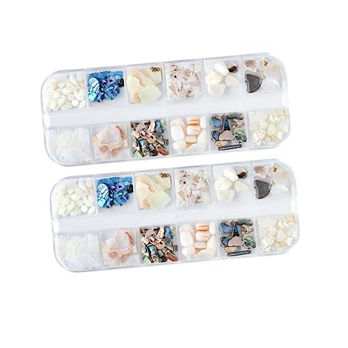 Vaguelly 2Sätze Nagelverzierung Aus Natürlicher Muschelflocke Für DIY Nagelkunst Maniküre Deko Für Stilvolles Nageldesign Vaguelly 2Sätze Nagelverzierung Aus Natürlicher Muschelflocke Für DIY Nagelkunst Maniküre Deko Für Stilvolles Nageldesign von Vaguelly