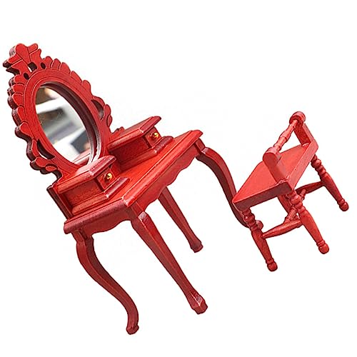 Vaguelly 2 Stück Miniatur-kommode Tisch Hocker Puppenmöbel-Sets Miniatur-wohnaccessoire Aus Holz Im Maßstab 112 Für Jungen Und Mädchen von Vaguelly