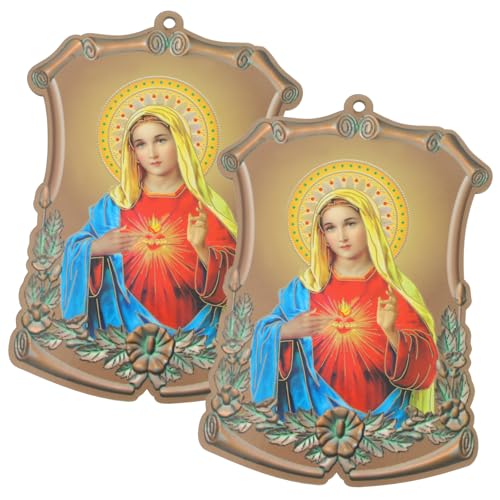 Vaguelly 2Stücke Heilige Holzfigur Dekoratives Katholisches Vielseitig Einsetzbar Für Wand Oder Tischdekoration Und Leicht Stilvolles Design Vaguelly 2Stücke Heilige Holzfigur Dekoratives Katholisches Vielseitig Einsetzbar Für Wand Oder Tischdekoration Und Leicht Stilvolles Design von Vaguelly