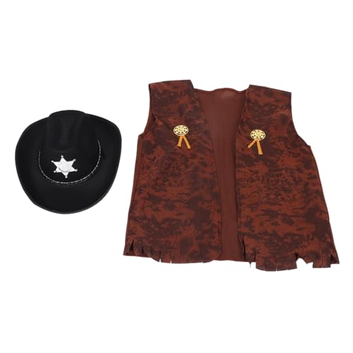 Vaguelly 2Stücke Kostümset für Erwachsene Teiliges Outfit mit Hut und Weste Xxl für Halloween Karneval und Mottopartys Trendiger für Unvergessliche Feiern von Vaguelly