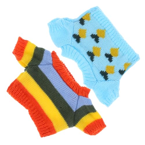 Vaguelly 2pcs Plüsch Spielzeugbär Mit Pulloverkleidung Für Gefüllte Tiere Tier Hoodie Puppe Pullover Bär Pullover Süße Tragen Kleidung Bär Gepackt Ausgestopfte Tierhemden von Vaguelly