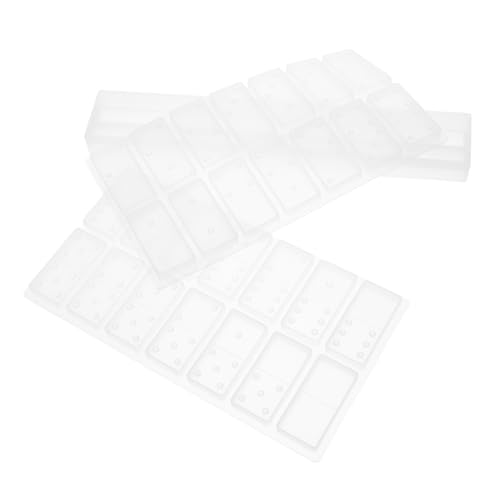 Vaguelly 2stücke Silikon Domino Form Epoxidharz Gussform Für Domino Fliesen Platzsparendes Aufbewahrungsregal Für -projekte Und Kreative Gestaltung von Vaguelly