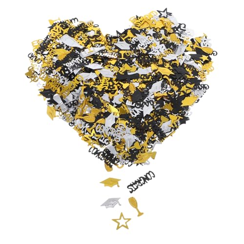 Vaguelly 3 Packungen Graduation Konfetti mit Abschlussmützen und Diplomen Schwarz Gold Silber Glänzende Schulabschluss Tischdeko für Abschlussfeier Party Supplies Vaguelly 3 Packungen Graduation Konfetti mit Abschlussmützen und Diplomen Schwarz Gold Silber Glänzende Schulabschluss Tischdeko für Abschlussfeier Party Supplies von Vaguelly