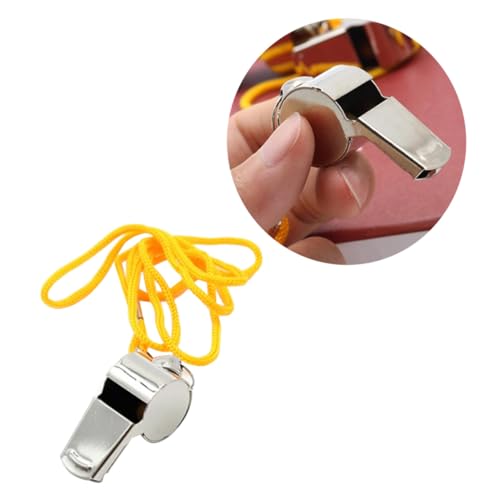 Vaguelly 3 STÜCKE Teiliges Edelstahl Metallpfeifen mit Schlüsselanhänger Laute Überlebenspfeifen für Sporttraining Schiedsrichter Outdoor Camping Wandern Notfall Rettungseinsatz von Vaguelly