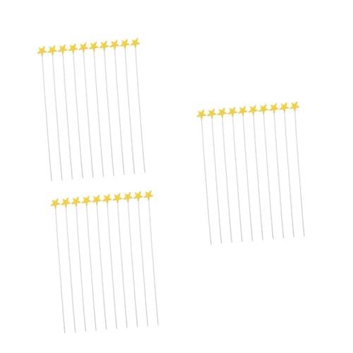 Vaguelly 3er-set Stern-kuchendekorationsspieße Goldener Kuchenaufsatz Weltraum-cupcake-ständer Wiederverwendbare Sterneinsätze Für Geburtstagsfeiern 100 Stück * 3 von Vaguelly