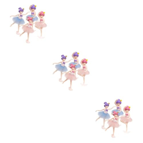 Vaguelly 3 Sätze Ballerina Mädchen Ballerina Geburtstag Coole Ballettpuppe Ballettfiguren Leuchtendes Puppenhaus Pflanze Puppenhaus Ente Puppenhaus Kuchen Desktop 4 Stück * 3 von Vaguelly