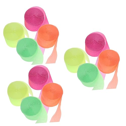 Vaguelly 3 Sätze Quasten -party -dekorationspapier Glow-party-krepppapier Fluoreszierendes Krepppapier Partyzubehör Streamer Partydekorationen Lasst Uns 4 Rollen * 3 Vaguelly 3 Sätze Quasten -party -dekorationspapier Glow-party-krepppapier Fluoreszierendes Krepppapier Partyzubehör Streamer Partydekorationen Lasst Uns 4 Rollen * 3 von Vaguelly