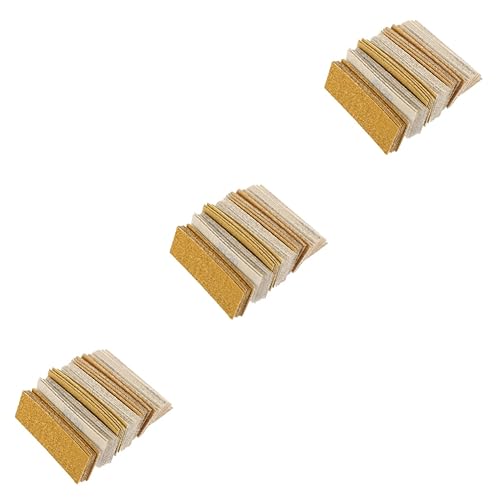 Vaguelly 3 Sätze Schleifpapier Beflocken Sandpapier Sanding Paper Schleifpapierrollen Schleifpapier Set Schleifen Streugut 120er Schleifpapier 320er Schleifpapier Samt Yellow 60 Blätter * 3 von Vaguelly