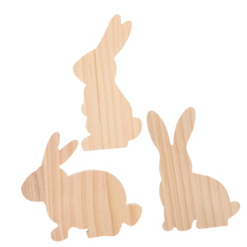 Vaguelly 3 Stück Hasenschmuck aus Holz Kaninchen- Hase leer Hasendekor Partydekor leere Kaninchenausschnitte Kaninchen-Statue aus Holz Zubehör für die Osterparty Vaguelly 3 Stück Hasenschmuck aus Holz Kaninchen- Hase leer Hasendekor Partydekor leere Kaninchenausschnitte Kaninchen-Statue aus Holz Zubehör für die Osterparty von Vaguelly