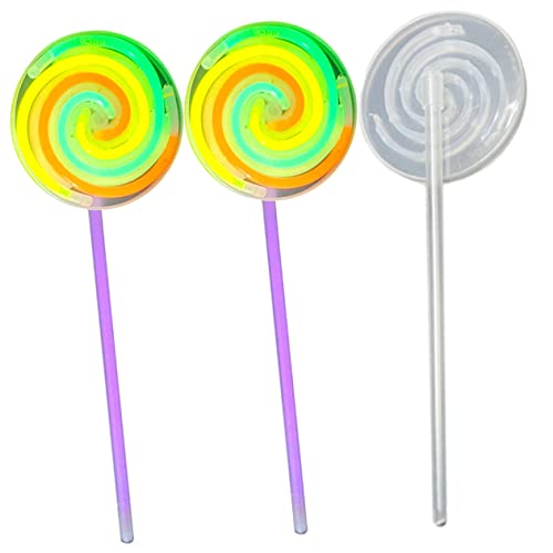 Vaguelly 3 Stück Leuchtende Lollipop Windmühlen Kinderparty Bunte Nachtlicht Sticks für Geburtstag Camping Halloween Dekoration Zufällige Farbe von Vaguelly