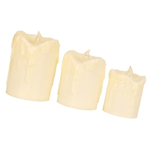 Vaguelly 3 Stück Teiliges LED Deko Set Flammenlose Elektronische Kerzen Rauchfreies Wasserdichtes Beleuchtungsset ohne Batterien Geeignet für Innen und Außenbereich Sicher für Haustiere Vaguelly 3 Stück Teiliges LED Deko Set Flammenlose Elektronische Kerzen Rauchfreies Wasserdichtes Beleuchtungsset ohne Batterien Geeignet für Innen und Außenbereich Sicher für Haustiere von Vaguelly