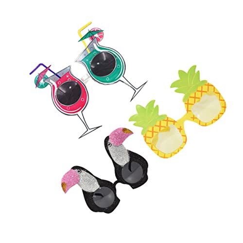 Vaguelly 3 Stück Teiliges Set Lustige Tierbrille für Strandpartys Fotorequisiten Dekoration Leicht und Robust für Unvergessliche Stilvolle Accessoires für Jede Feier von Vaguelly