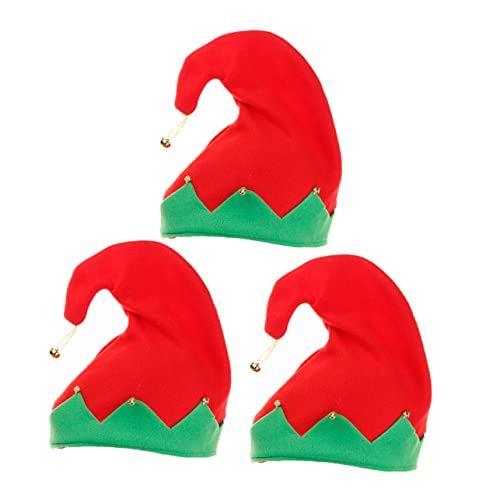 Vaguelly 3 Stück Teiliges Weihnachtsmützen Set mit Glöckchen Rote Dekorative Zipfelmützen für Atmungsaktive Weihnachts Partyhüte Festliche Bühnenkostüm Requisiten Vaguelly 3 Stück Teiliges Weihnachtsmützen Set mit Glöckchen Rote Dekorative Zipfelmützen für Atmungsaktive Weihnachts Partyhüte Festliche Bühnenkostüm Requisiten von Vaguelly