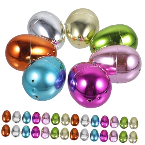 Vaguelly 30 Stück Ostereier Stuffer Befüllbare Eierornamente Dekorationen Eierspeicher Mini-Eier Jagd fillable easter eggs plastikenten Osterparty- füllbare Kugeln in Ostereiform von Vaguelly