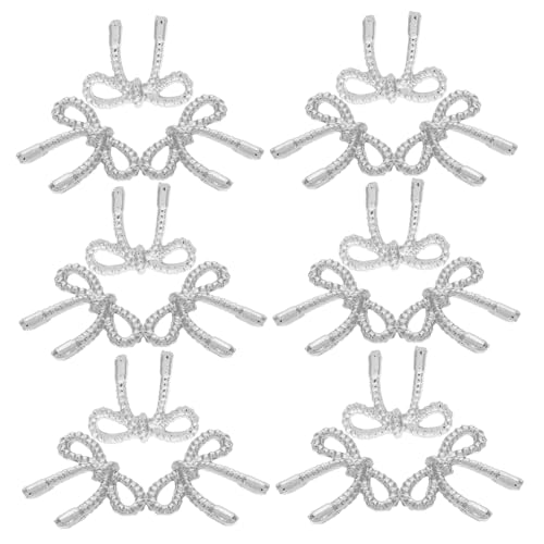 Vaguelly 30 Stück Teiliges Silber Nail Charms Schleifen Nail Art Dekorationen aus Legierung für Damen Nägel Langlebige Glänzende Gems Einfach zu Verwenden für DIY Nageldesign von Vaguelly