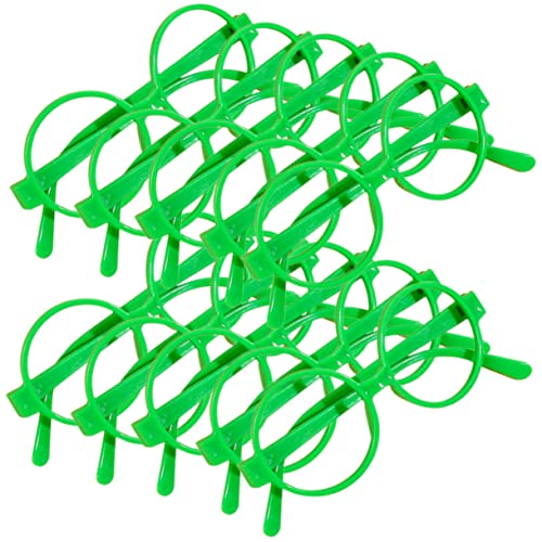 Vaguelly 30st Rundes Brillengestell Retro-brille Pet Runde Brille Jungs Rave Disco- Der 90er Faltbar Gläser Teenager Runden Füllstoffe Rahmen Plastik Green von Vaguelly