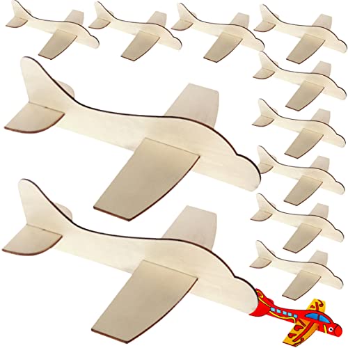 Vaguelly 36 STK Leere Holzflugzeuge Flugzeugmodell Aus Holz Flugzeugspielzeug Aus Holz Lernspielzeug Holzbausatz Zum Basteln Mini-rc-Flugzeug Papierflieger Erwachsener Kind von Vaguelly