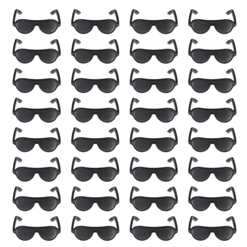Vaguelly 360 STK Mini-Sonnenbrille Retro-katzenkostüm Puppe Sonnenbrille Masse Sonnenbrille Für Kleine Haustiere Schwarze Ken-Puppe Mini-Brille Ankleiden Schwarze Puppe Plastik Cosplay Baby von Vaguelly
