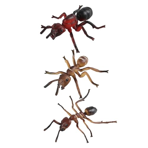 Vaguelly 3St simulierte Ameisen realistisches Spielzeug Tischdekoration Pflanzendekor Spielzeuge dekorative Ameise Ameisenfiguren Tier schmücken Anlage Statue Kind Modell Plastik von Vaguelly