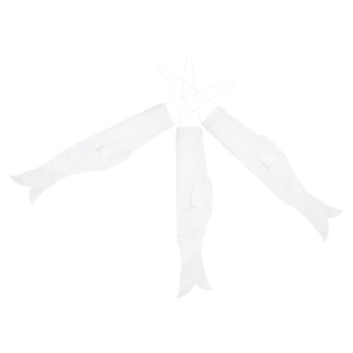 Vaguelly 3er-Pack Koinobori-windsack Für Kinder Blanko Japanische Karpfenflagge Kunstprojekt Festival-Dekoration Zum Selbermalen von Vaguelly