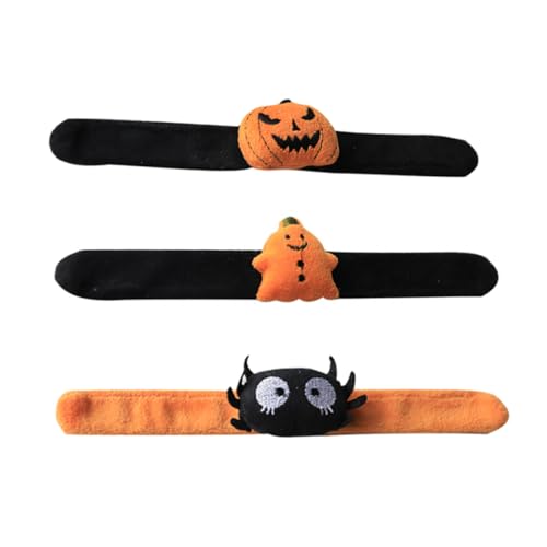Vaguelly 3st Halloween-ring Halloween-partydekorationen Kürbis- Halloween-slap-armbänder Spinnendekor Party-slap-armbänder Halloween-aufkleber Geister-slap-armbänder Reize Plüsch Vaguelly 3st Halloween-ring Halloween-partydekorationen Kürbis- Halloween-slap-armbänder Spinnendekor Party-slap-armbänder Halloween-aufkleber Geister-slap-armbänder Reize Plüsch von Vaguelly