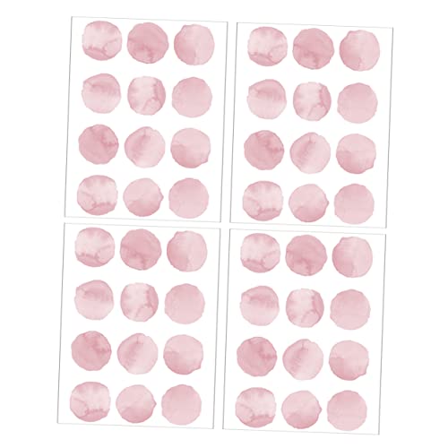 Vaguelly 4blätter Wandsticker Rosa Als Punkttapete Für Kinderzimmer Schlafzimmer Wohnzimmer Flur Büro Mit Blättern Als Wanddekor-aufkleber von Vaguelly