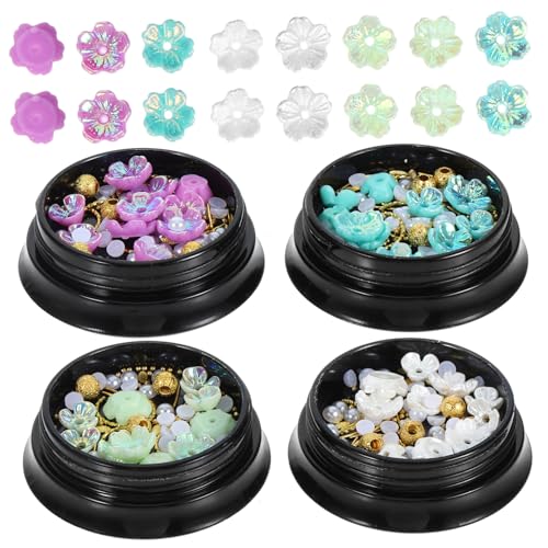 Vaguelly 4 Boxen Nagelkunst Blumen Charms aus Resin und Leichtes DIY Nail Art Zubehör für Maniküre Vielseitige Nageldekoration für Alltag und Festtage Vaguelly 4 Boxen Nagelkunst Blumen Charms aus Resin und Leichtes DIY Nail Art Zubehör für Maniküre Vielseitige Nageldekoration für Alltag und Festtage von Vaguelly