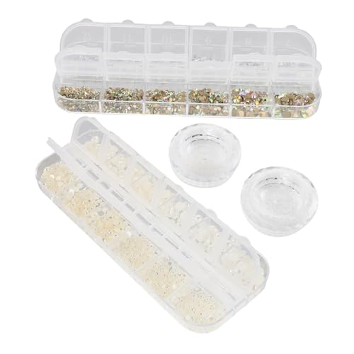 Vaguelly 4 Boxen Nail Art Schmuck Ab Glitzer Flatback Strasssteine mit Perlen Nail Jewels Zubehör für DIY Nägel Kleidung Make-up und Partydekoration Vaguelly 4 Boxen Nail Art Schmuck Ab Glitzer Flatback Strasssteine mit Perlen Nail Jewels Zubehör für DIY Nägel Kleidung Make-up und Partydekoration von Vaguelly