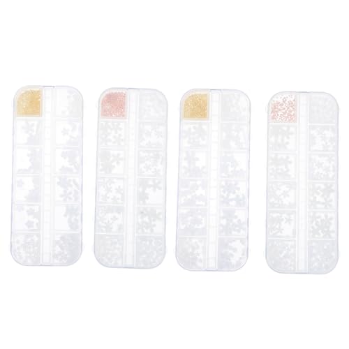 Vaguelly 4 Boxen Nail-art-zubehör Maniküre-charme Maniküre-blume Blume Nagelscheiben 3d-nagelblumen 3d-blumen Für Nageldekoration Nagel Pailletten Nagel Kunst Dekoration Maniküre Blume Harz von Vaguelly