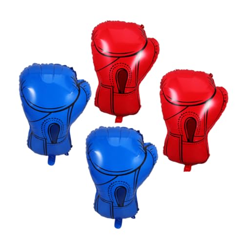Vaguelly 4 Luftballons Mit Wrestling-thema Und Boxhandschuhmotiv: Dekoration Für Die Geburtstagsparty Von Jungen – Aufblasbare Luftballons Mit Hoher Elastizität – Partyzubehör von Vaguelly