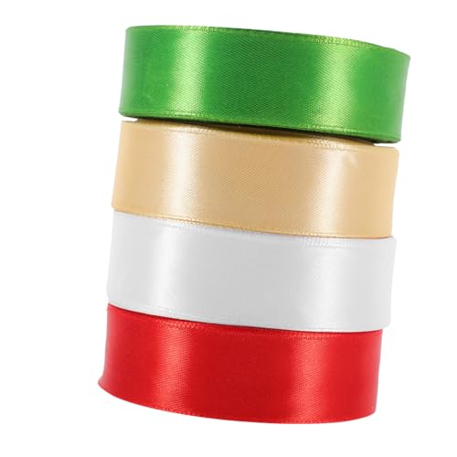 Vaguelly 4 Rollen Schnittbares Geschenkband Diy Dekorationsband Rot Grün Weiß und Hellgold für Geschenkpäckchen Bouquets und Bastelarbeiten pro Rolle Vaguelly 4 Rollen Schnittbares Geschenkband Diy Dekorationsband Rot Grün Weiß und Hellgold für Geschenkpäckchen Bouquets und Bastelarbeiten pro Rolle von Vaguelly