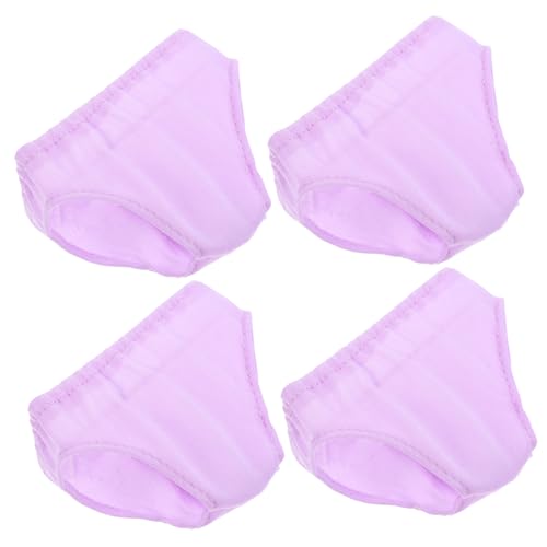 Vaguelly 4 Stück 18-Zoll-Puppenhöschen realistisch Zubehör klein puppenkleidung Puppen Kleidung Puppenhöschen er Set Puppenmode Puppe kostüm Höschen für Puppen Stoff Violett von Vaguelly