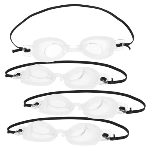 Vaguelly 4 Stück Brillenrequisiten für Puppe Mini-Brille zum Anziehen der Puppe Puppenbrille Mini-Puppen-Brille Schutzbrille für Puppe Mini-Brillenspielzeug Plastik Weiß von Vaguelly