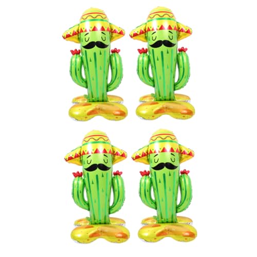 Vaguelly 4 Stück Cactus Folienballons Hawaii Themen Dekoration für Sommerpartys Hochzeiten und Geburtstagsfeiern Langlebig und Leicht für und Außeneinsatz von Vaguelly