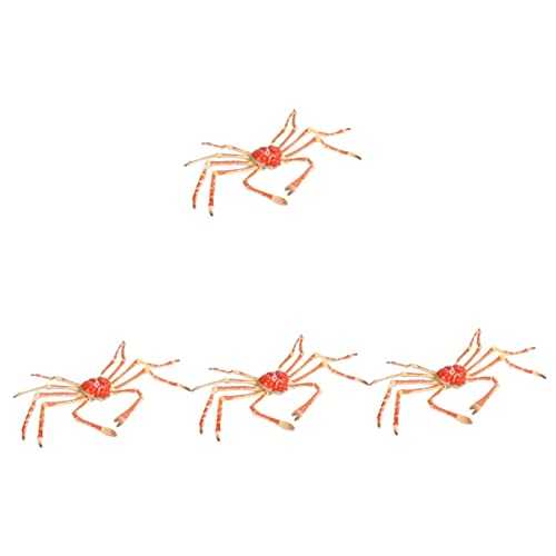 Vaguelly 4 Stück Malschwämme für Kinder Meerestiermodell kinderspielzeug Modelle Ornament Krabbenmodell Tierverzierung des Meereslebens Haushalt Dekorationen Spinnenkrabbe Statue schmücken von Vaguelly