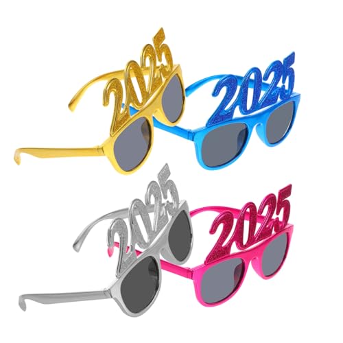 Vaguelly 4 Stück Silvester Partybrille Bunte Brillen mit Zahlenrahmen Lustige Neujahrs-deko für Erwachsene Fotorequisiten für Jahreswechsel Feier Vaguelly 4 Stück Silvester Partybrille Bunte Brillen mit Zahlenrahmen Lustige Neujahrs-deko für Erwachsene Fotorequisiten für Jahreswechsel Feier von Vaguelly