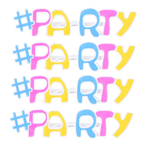 Vaguelly 4 Stück Teiliges Bunte Partybrillen aus Kunststoff Lustige Foto Booth Requisiten für Erwachsene und Bruchsicher Stylische Verkleidung für Geburtstag und Feier Vaguelly 4 Stück Teiliges Bunte Partybrillen aus Kunststoff Lustige Foto Booth Requisiten für Erwachsene und Bruchsicher Stylische Verkleidung für Geburtstag und Feier von Vaguelly