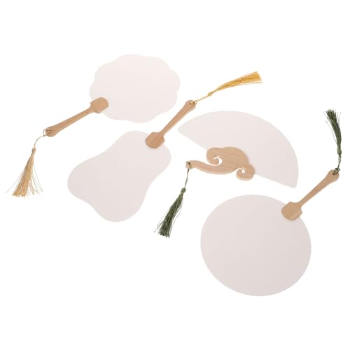 Vaguelly 4 Stück Teiliges DIY Papierfächer Unbemalt Handfächer Verschiedene Miniformen Blanko Faltfächer Kreativ für Malen Basteln Party Dekoration Vaguelly 4 Stück Teiliges DIY Papierfächer Unbemalt Handfächer Verschiedene Miniformen Blanko Faltfächer Kreativ für Malen Basteln Party Dekoration von Vaguelly