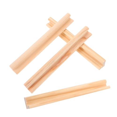 Vaguelly 4 Stück Teiliges Holz Domino Racks Halter für DIY Domino Spiele und Langlebig für Gesellige Spielabende Dekoratives Element von Vaguelly
