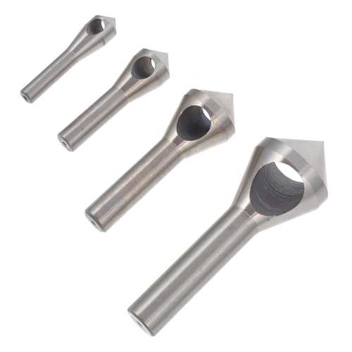 Vaguelly 4 Stück Teiliges Senkbohrer set aus Hochgeschwindigkeitsstahl Langlebiger Flachsenker und Entgratwerkzeug für Präzises Entgraten von Bohrlöchern Einfache Installation Robust und Vaguelly 4 Stück Teiliges Senkbohrer set aus Hochgeschwindigkeitsstahl Langlebiger Flachsenker und Entgratwerkzeug für Präzises Entgraten von Bohrlöchern Einfache Installation Robust und von Vaguelly