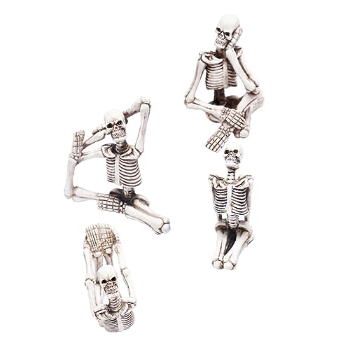Vaguelly Tischdekoration Skelett 4 Stück Harz-Skelette Halloween-Thema Realistisches Yoga-Skelett Für Zuhause Vaguelly Tischdekoration Skelett 4 Stück Harz-Skelette Halloween-Thema Realistisches Yoga-Skelett Für Zuhause von Vaguelly