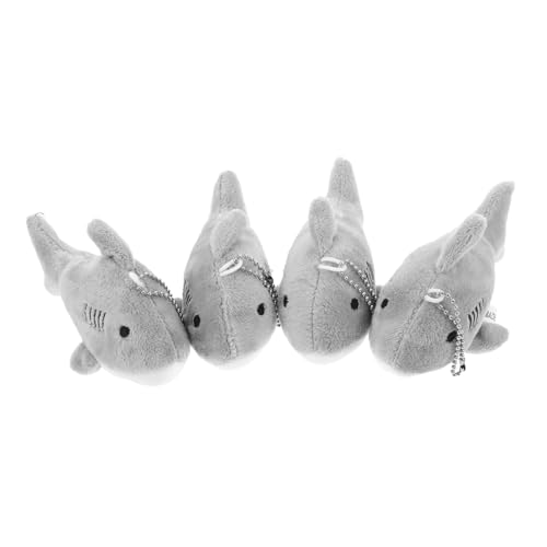 Vaguelly 4 Stücke Teiliges Niedliche Kleine Plüsch-hai-anhänger Sanft und Kuschelig als Schlüsselanhänger und Taschenanhänger für Rucksack Geldbörse von Vaguelly