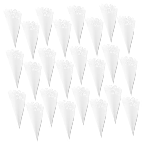 Vaguelly 40 Stück Kraft Konfetti Papierkegel Blütenpapierkegel Konfettibeutel Mittelstücke Blütenblattkegel Hochzeitskegelhalter Elegante Konfetti Getrocknete Blumenkegel von Vaguelly